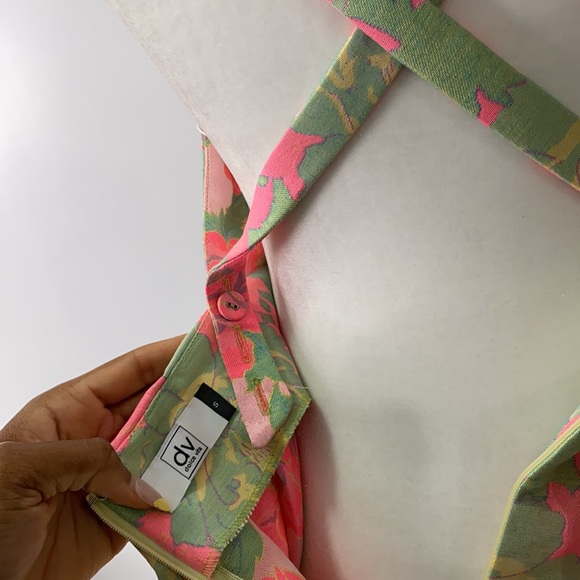 Dolce Vita Floral Sleeveless Dress in Green and Pink - Picture 8 of 8